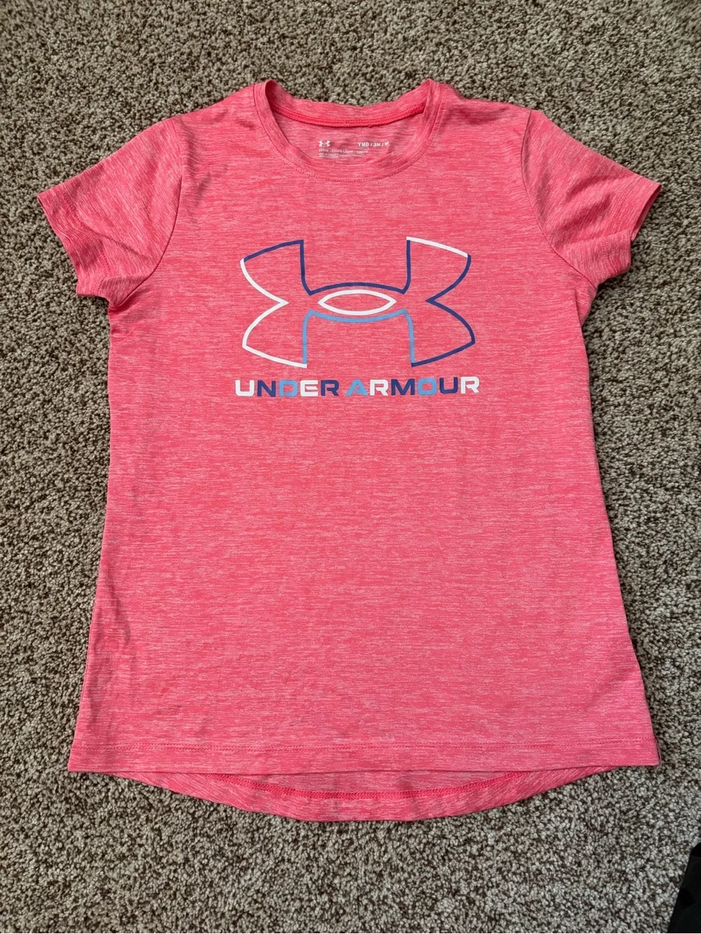 Youth Girls Under Armour T-shirt, Medium, pink